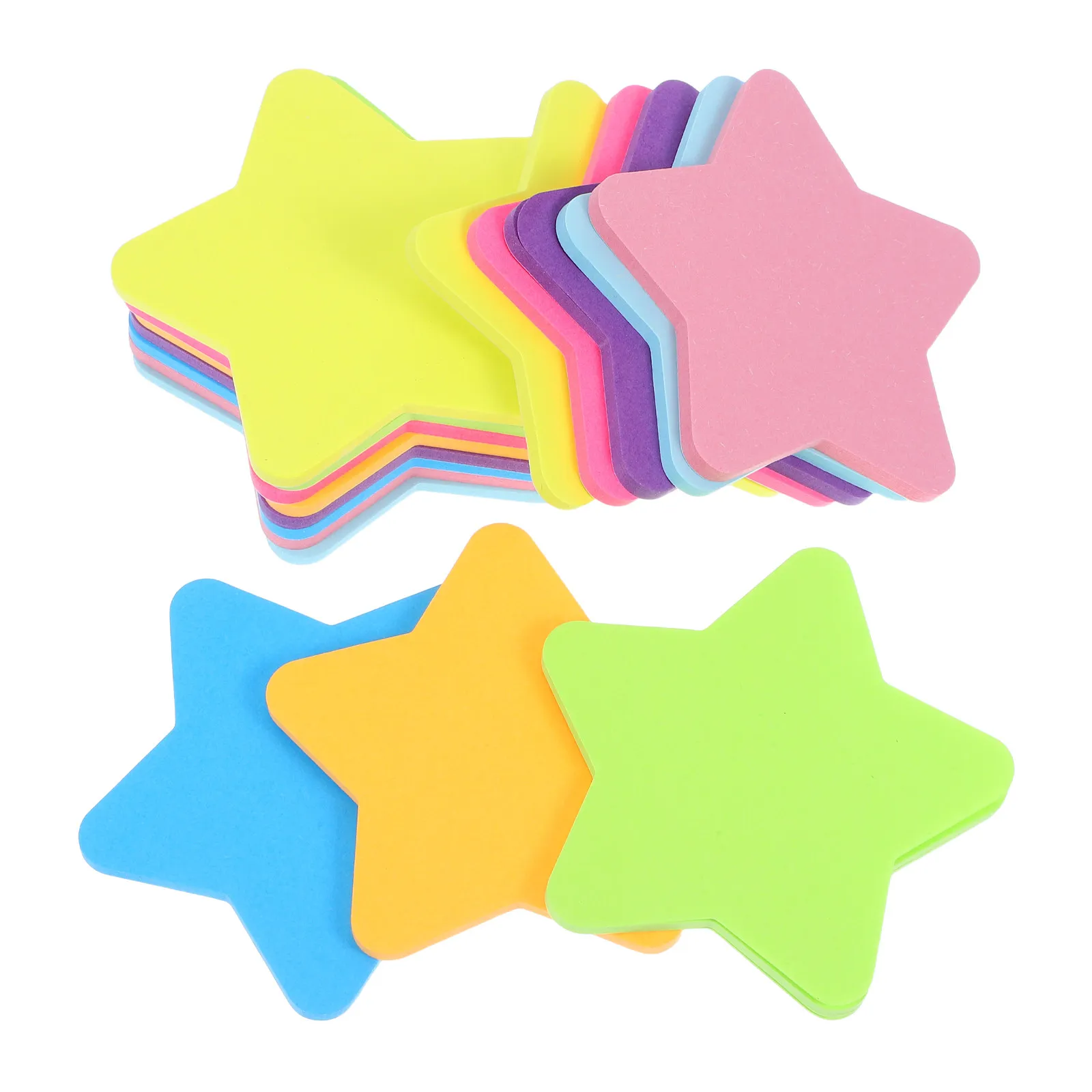 

16Pcs Vibrant Star Notepads Self Stick Colorful Five Pointed Adhesive Notes for Daily Planner Journal Notebook Organizer Cute