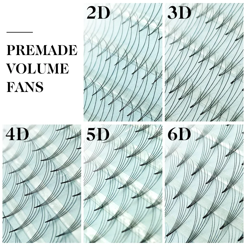 NATUHANA Lashes3D 4D 5D  Pre Made Russian Volume Fan Eyelash Extension Russian Volume Premade Fans Cilios Fake Eyelashes