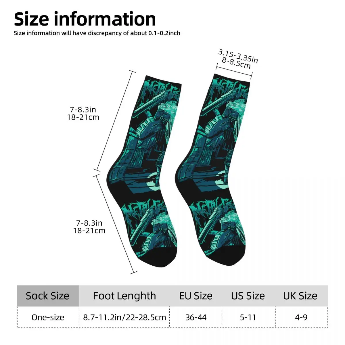 Happy Funny Poster Men's Socks Retro Harajuku M-Metal Gear Hip Hop Novelty Casual Crew Crazy Sock Gift Printed