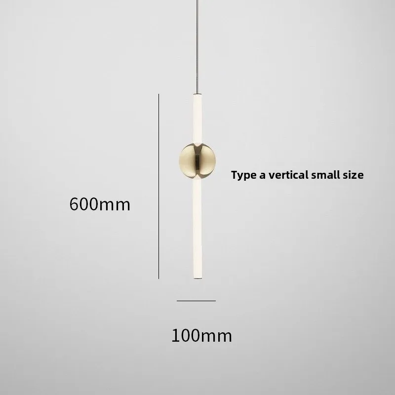 Candelabro de noche largo de diseño minimalista moderno, combinación horizontal y vertical creativa simple, bola luminosa para dormitorio