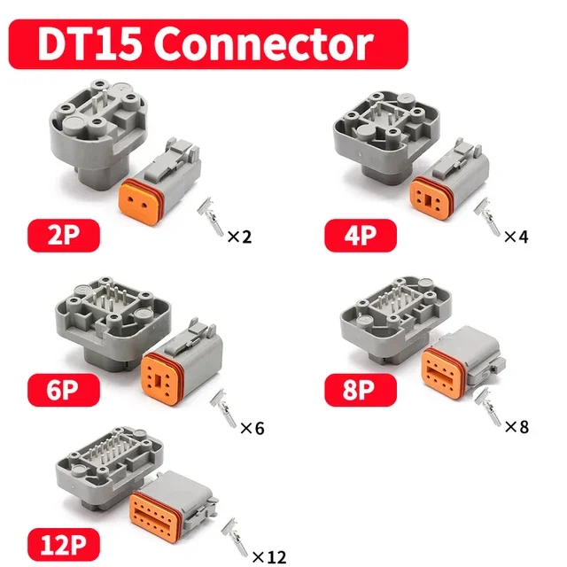 NONE 5/10/20 sets dt dtm/dtp/dt15/dt13 deutsch wasserdichter draht automobil stecker kit DT06-2S DT04-2P versiegelten stecker und buchse 4