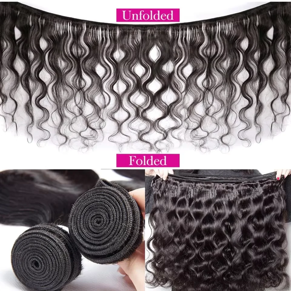 16a 30 Polegada feixes de cabelo onda do corpo 100% cabelo humano onda natural pacotes virgem 1/3/4/5 pçs extensões remy não processadas para mulher