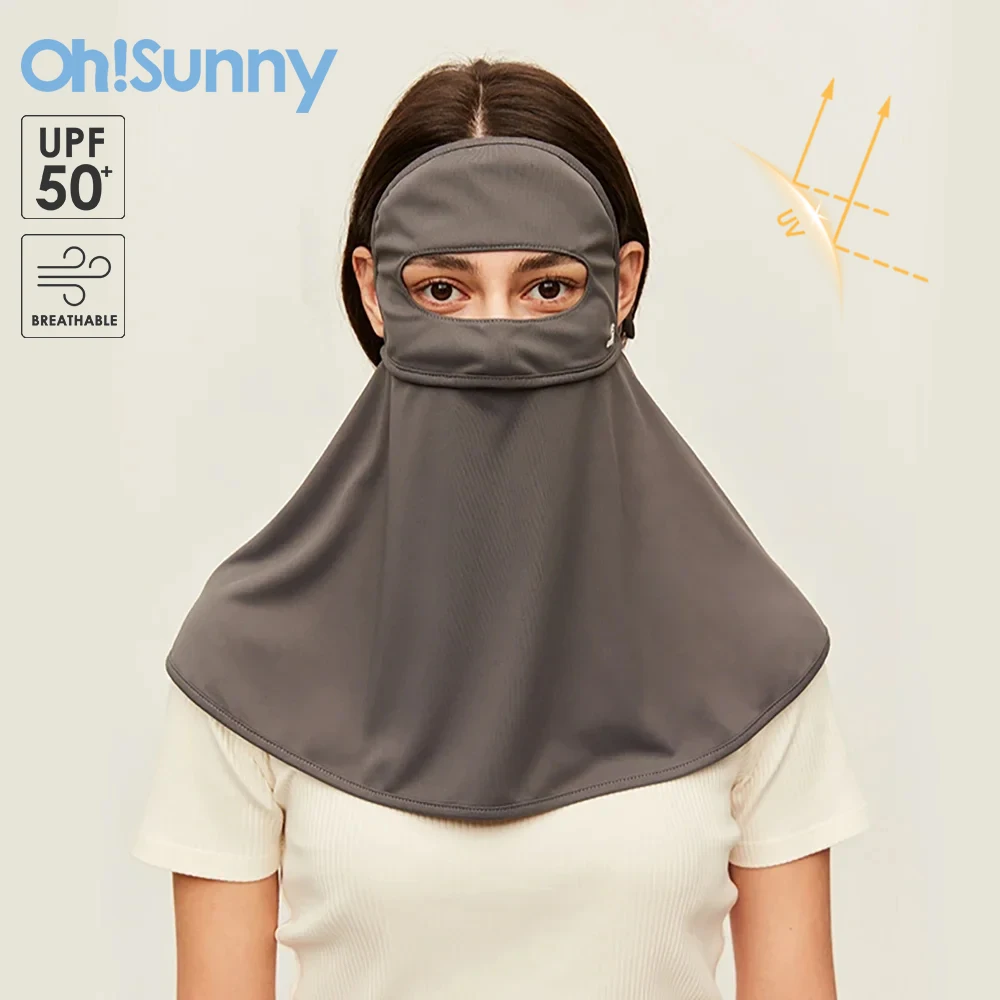 OhSunny Sun Protection Scarf Anti-UV UPF50+ Golf Neck Shoulder Flap Women New Breathable Face Cover Wraps for Cycling Hiking