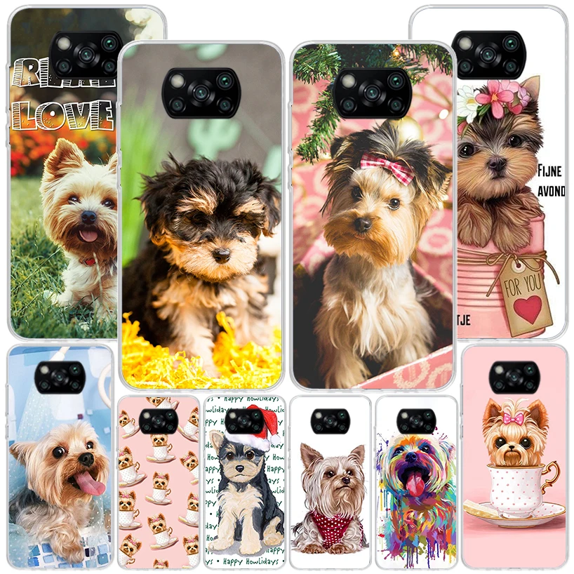 Yorkshire Terrier Dog Puppy Phnoe Case for Xiaomi Poco X5 Pro X4 Gt X3 Nfc M5S M4 M3 M2 F3 F2 F1 Mi Note 10 Lite A2 A3 Unique Co