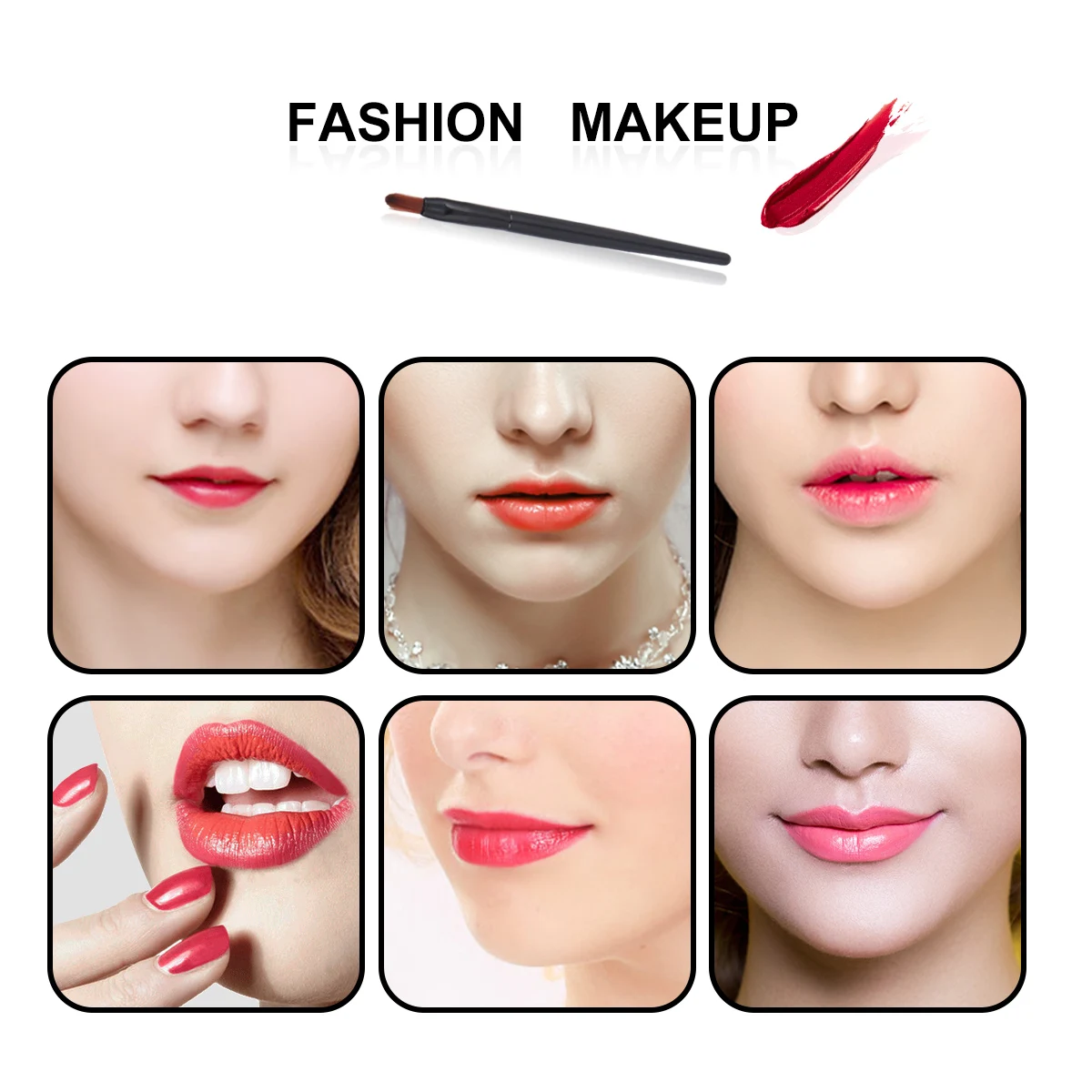 

50pcs Gloss Brush Makeup Tool Brush Beauty Lipstick Applicator Disposable Multipurpose Travel Lightweight