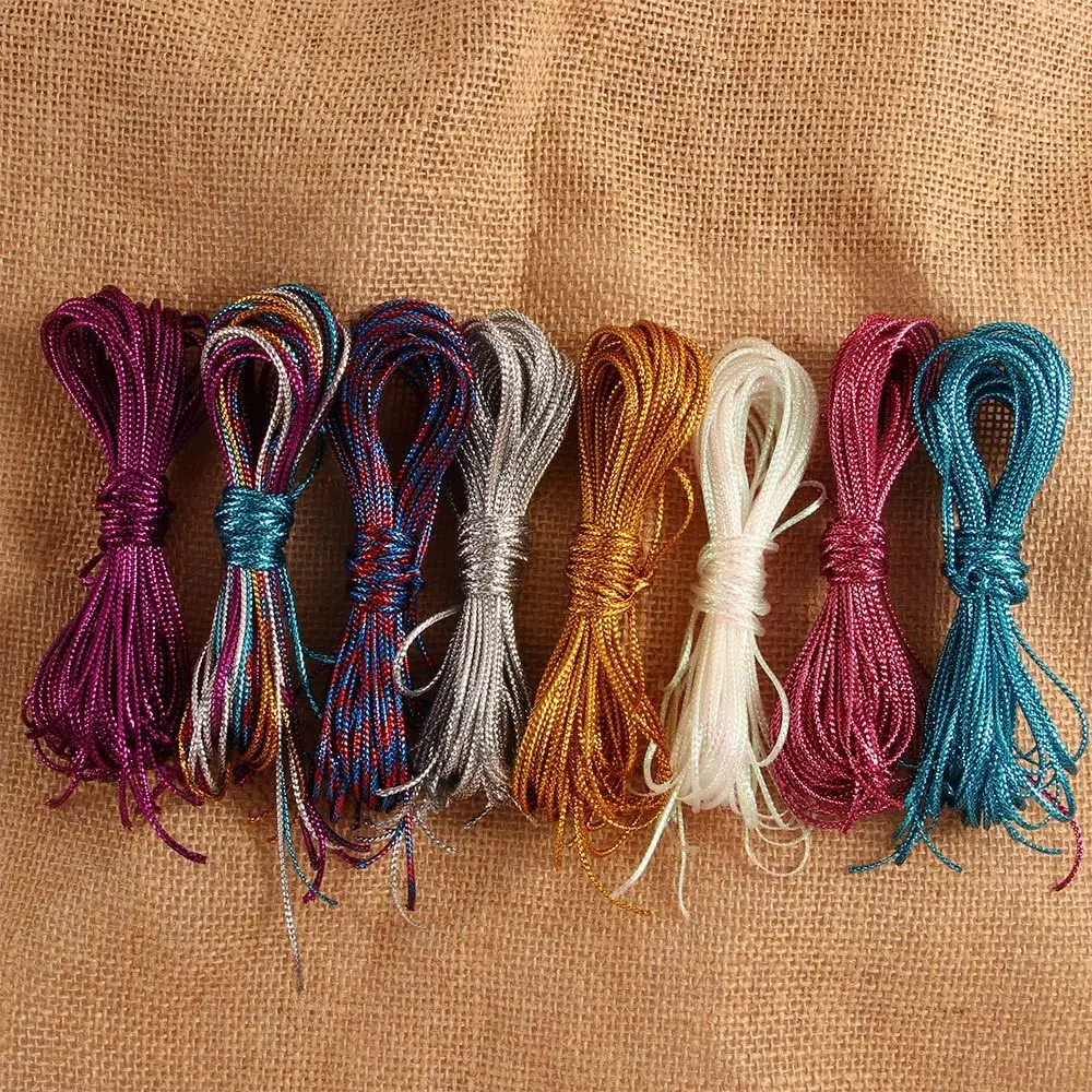 1M/pc Styling Shimmer Braided Elastic Rope Hair Accessories Dreadlock Beads Braiding Hair Strings