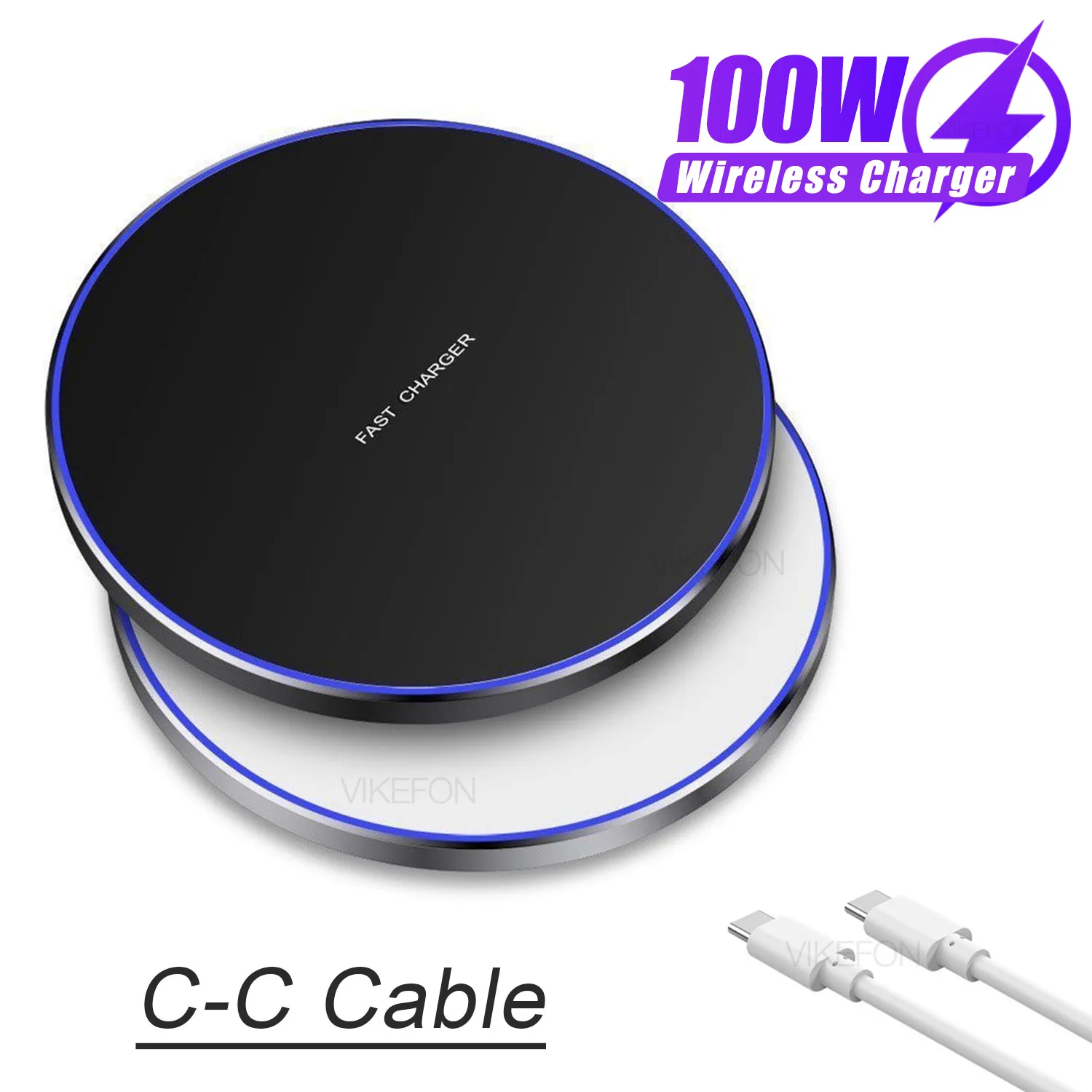 Wireless Charging Pad Fast Wireless Charger Compatible for iPhone 17 Pro 16 15 14 13 12 SE XS Max XR AirPods for Samsung Galaxy