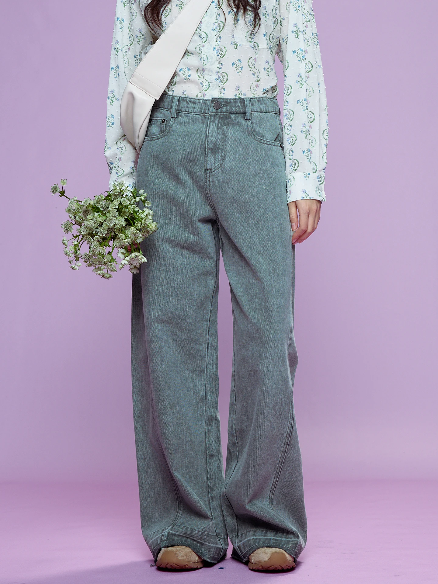 

Женские джинсы Fay-Fayee: комфортные, прямые, широкие штанины, хлопок, весенняя новинка, модные, стройнящие, длинные