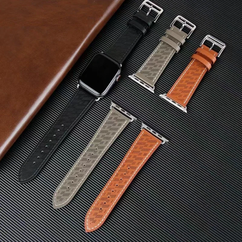 애플워치 울트라 49mm 10 46mm 42mm 9 8 7 45mm 41mm 교체용 가죽 스트랩 iWatch 6 5 SE 44mm 40mm 액세서리