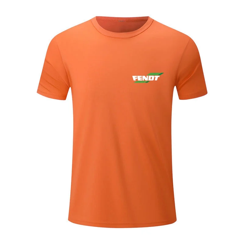 Men\'s Casual Short-Sleeved T-Shirt Quick-Drying Clothes Tractor FENDT Summer Solid Color Breathable Sportswear Hot Sale