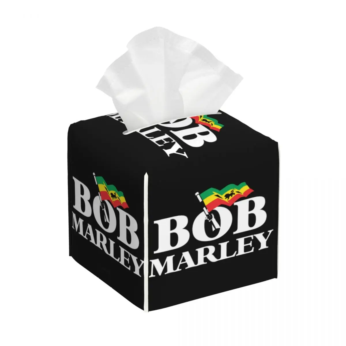 

Индивидуальная коробка для салфеток Jamaica Singer Reggae Rock Bob Marley, Обложка, квадратная коробка для салфеток для лица, держатель для ванной комнаты и офиса