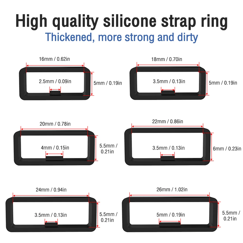 5Pcs Rubber Ring Retaining Ring For Honor Band 4 5 Wristband For Huawei Band 3/4 Pro Strap Keeper Loop Security Holder Retainer