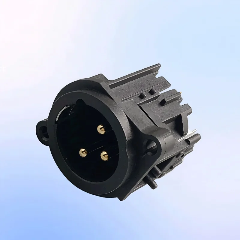 1PCS XLR wire connector, 3pins, male plug wire connector+panel mount type, with protecting cover, for Audio/Video - view 6