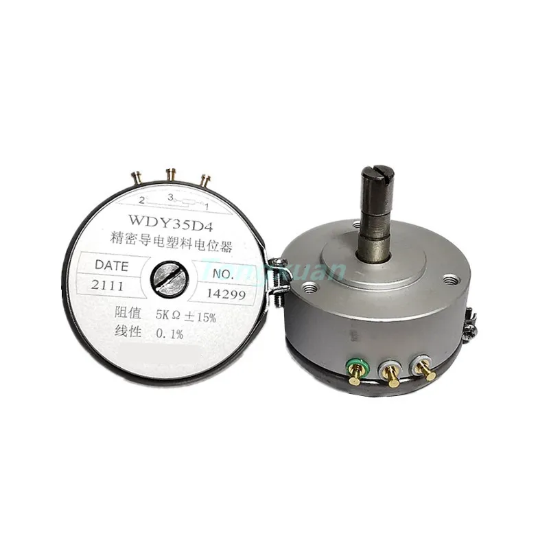 1PC WDD35D4 1K 2K 5K 10K OHM 2W WDD35D-4 Condutive Plastic Potentiometer 360 Degree Rotation