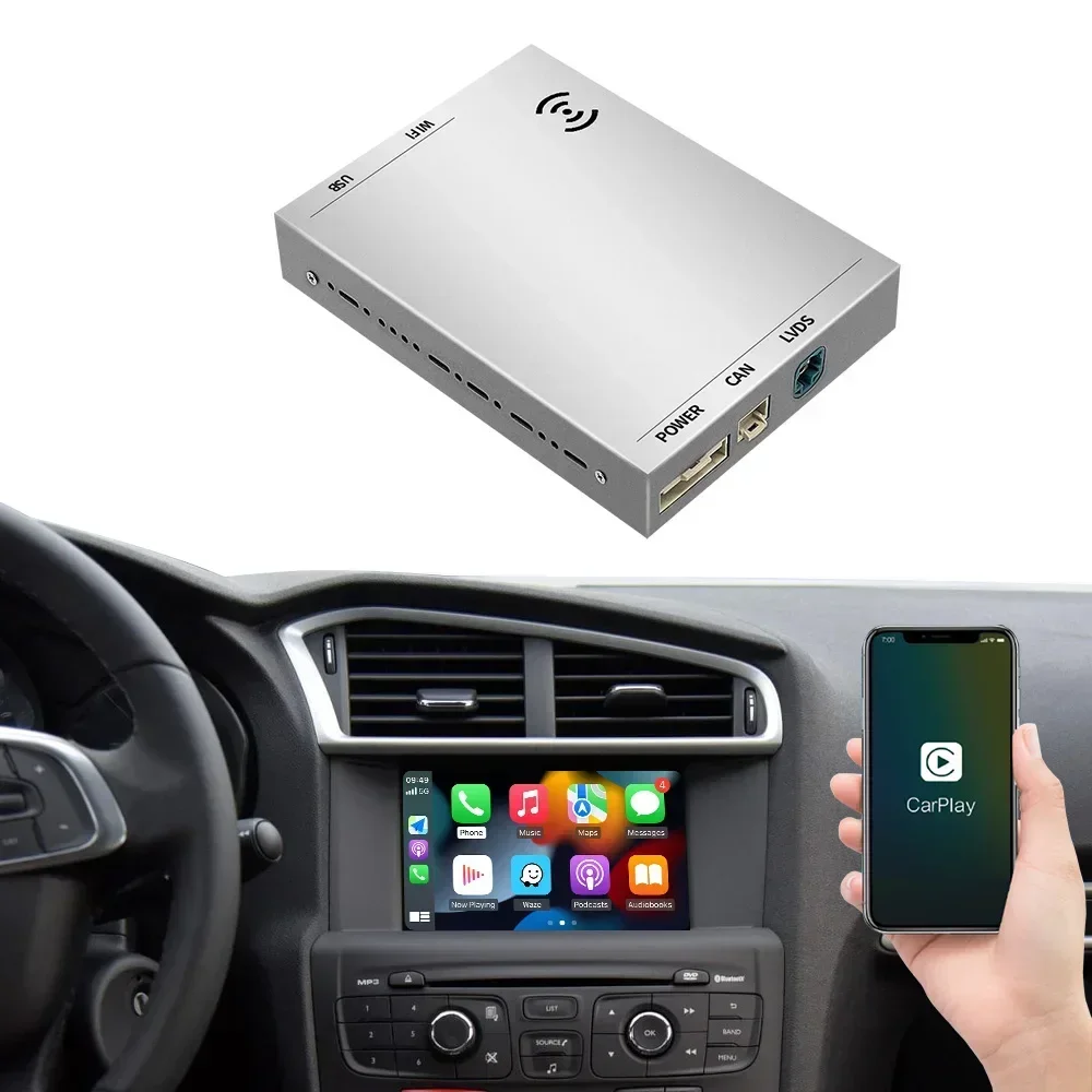 2025 Hot Sell Screen Wireless Android Auto Interface for Peugeot Citroen SMEG NAC System 3008 508 Apple CarPlay Modular