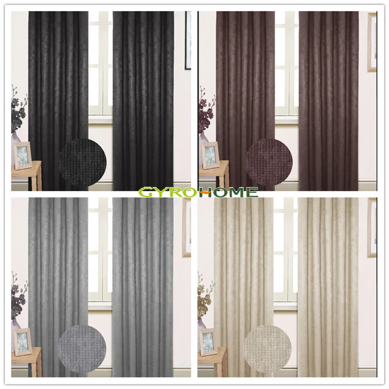 [Factory Stock] GYC2231 Gyrohome 1PC Blackout 80% Solid Color Drape Window  Living Room Home Customise Dec