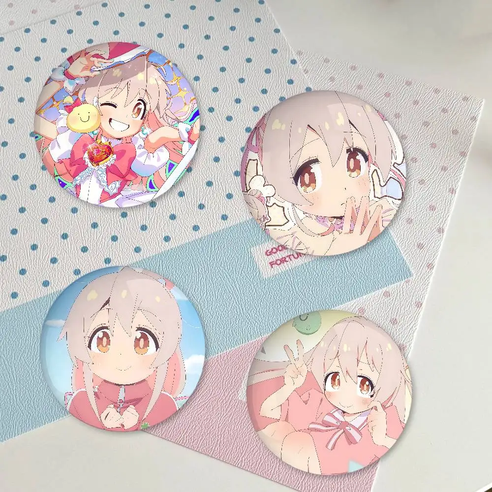 O-Onimai Badges Creative Tinplate Button PinsBrooch Creative Quotes Badge Clothes Gift For Kids Friends