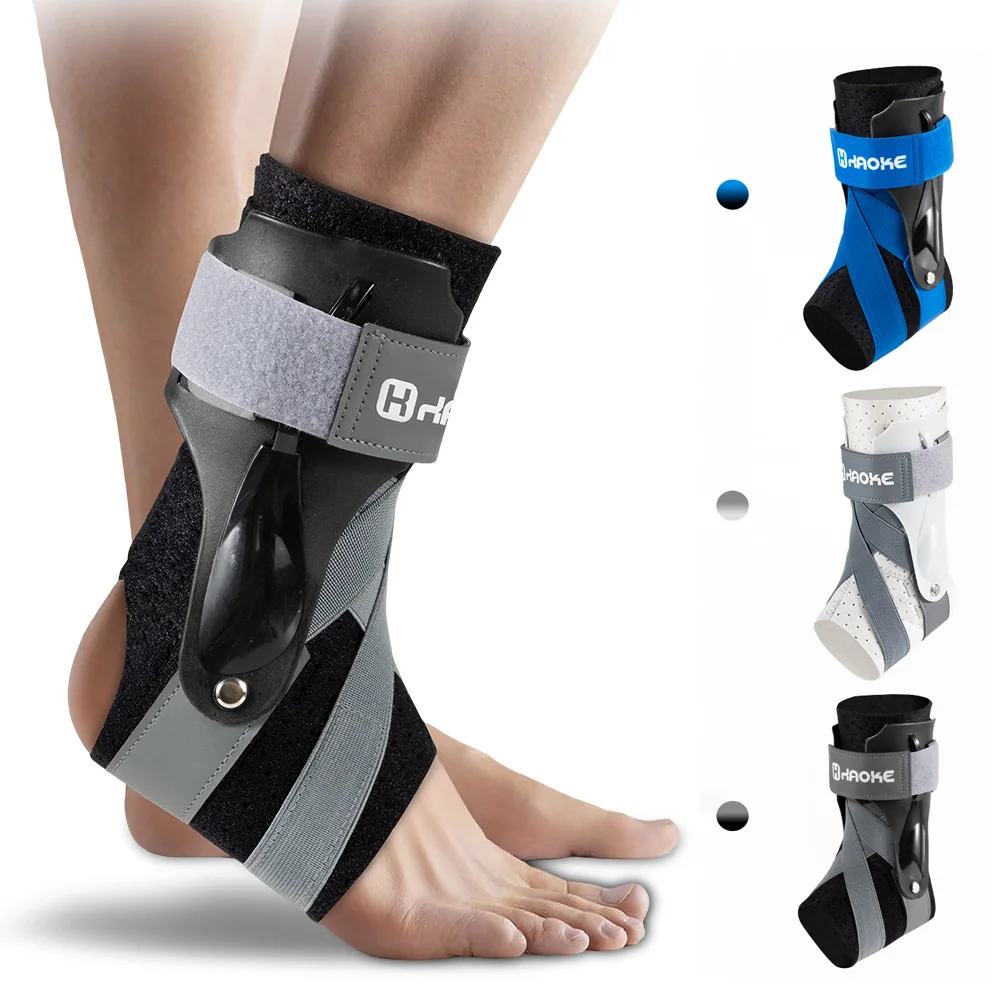 Image of Verstellbare Knöchelbandage mit Seitenstabilisatoren, atmungsaktiver Knöchelstabilisator, geeignet für die Genesung nach Sportverletzungen