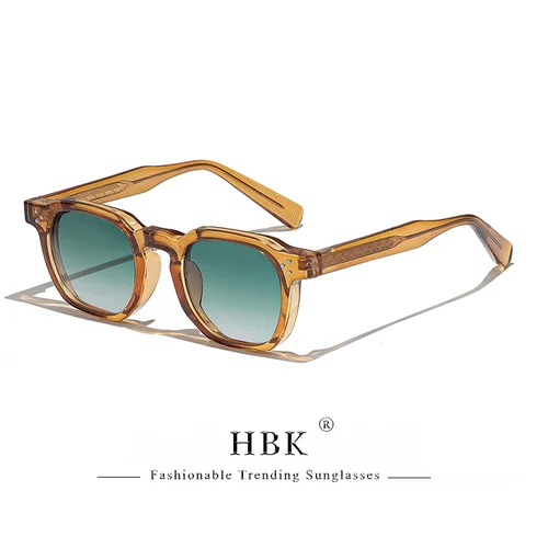 Imagen 2 del producto HBK nuevas gafas De sol cuadradas Retro para hombre, gafas De sol Punk a la moda para mujer, gafas De viaje para conducir y playa, gafas De sol para mujer UV400