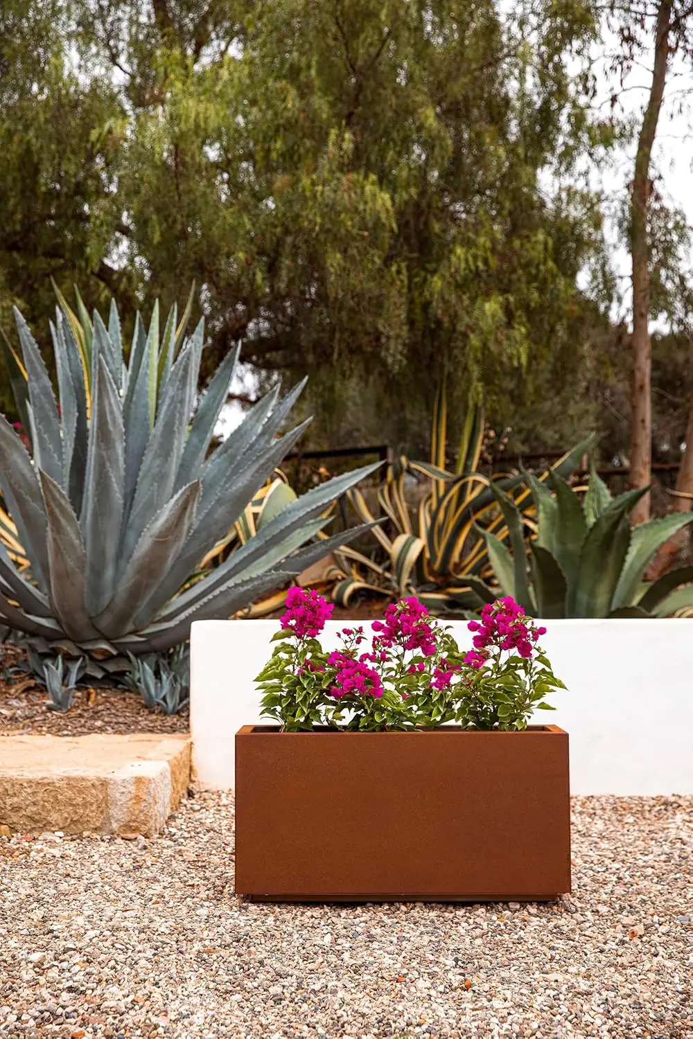 

Corten Steel Series Long Box Planter - Large Rectangular Corten Steel Planter | Naturally Rusting Steel for All-Weather Use