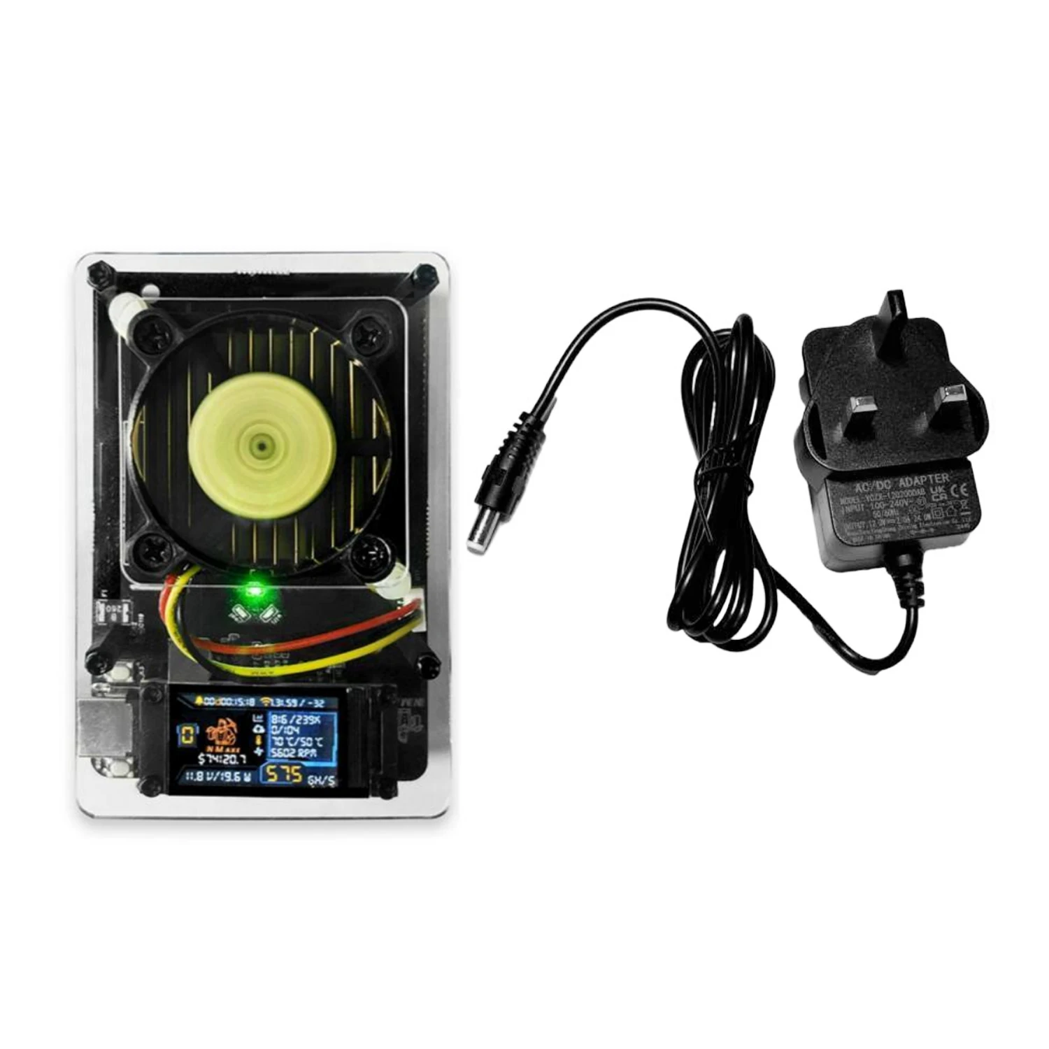 NMAxe  NMMiner Offical Development Board BM1366 Wi-Fi Bluetooth Support NMMiner Controller 500GH/S 1.14 Inch IPS Screen