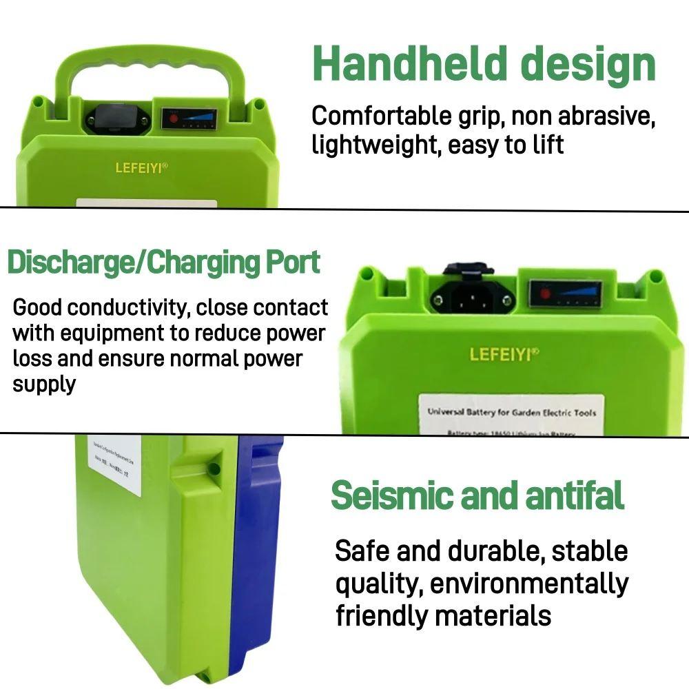 21V 50000mAh 18650 Lithium Battery Is Applicable To Electric Lawn Mower, Hedge Machine, Tea Picker, Etc