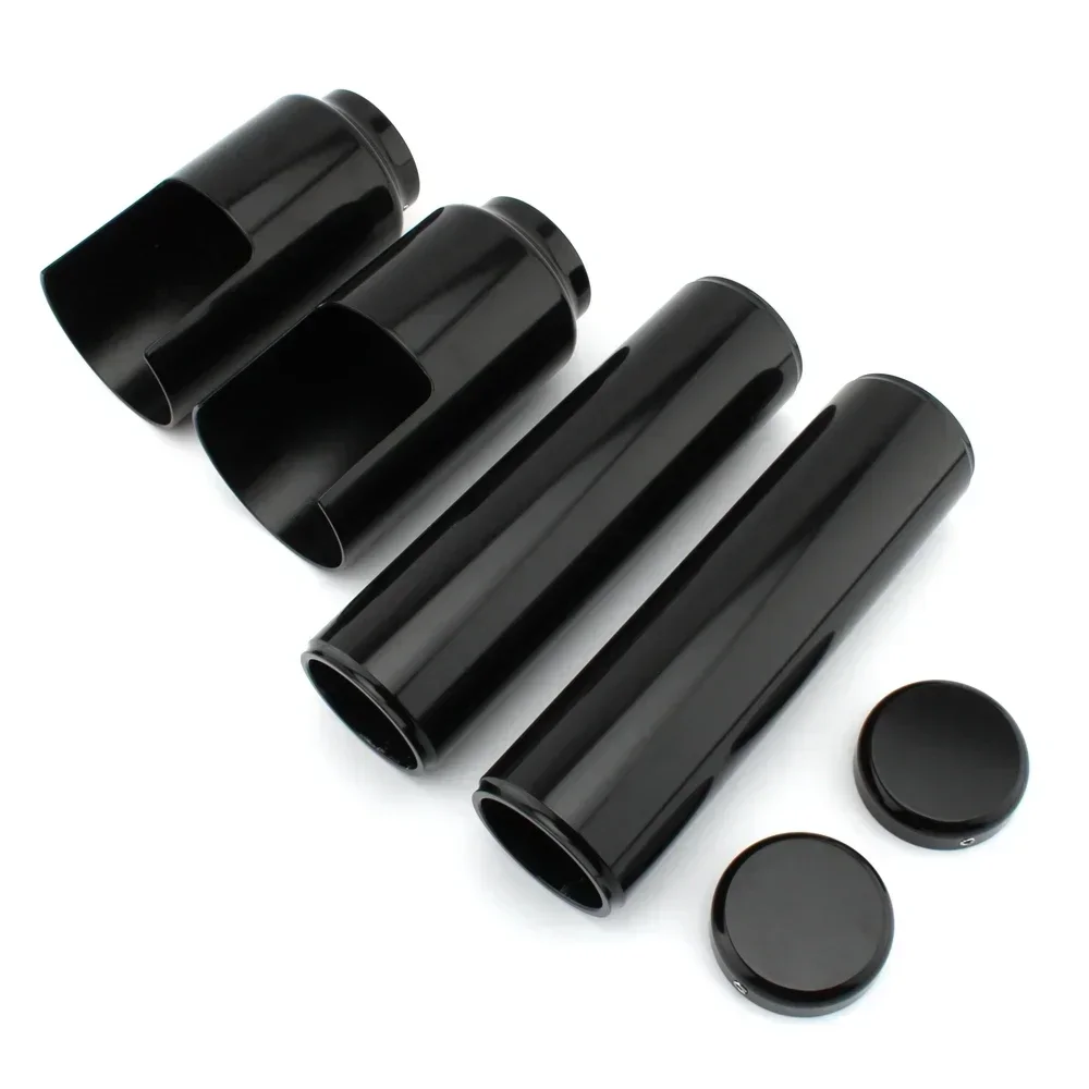 Motorcycle Black Upper Lower Front Fork Cover Tube Cap Kits Protector For Harley V-Rod Vrod Muscle Night Rod Special 2007-2011