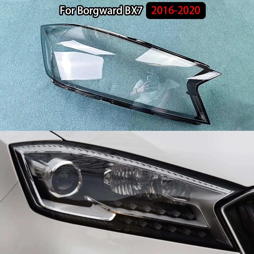 

For Borgward BX7 2016-2020 Headlight Cover Transparent Mask Headlamp Lamp Shell Lens Replace Original Lampshade Plexiglass