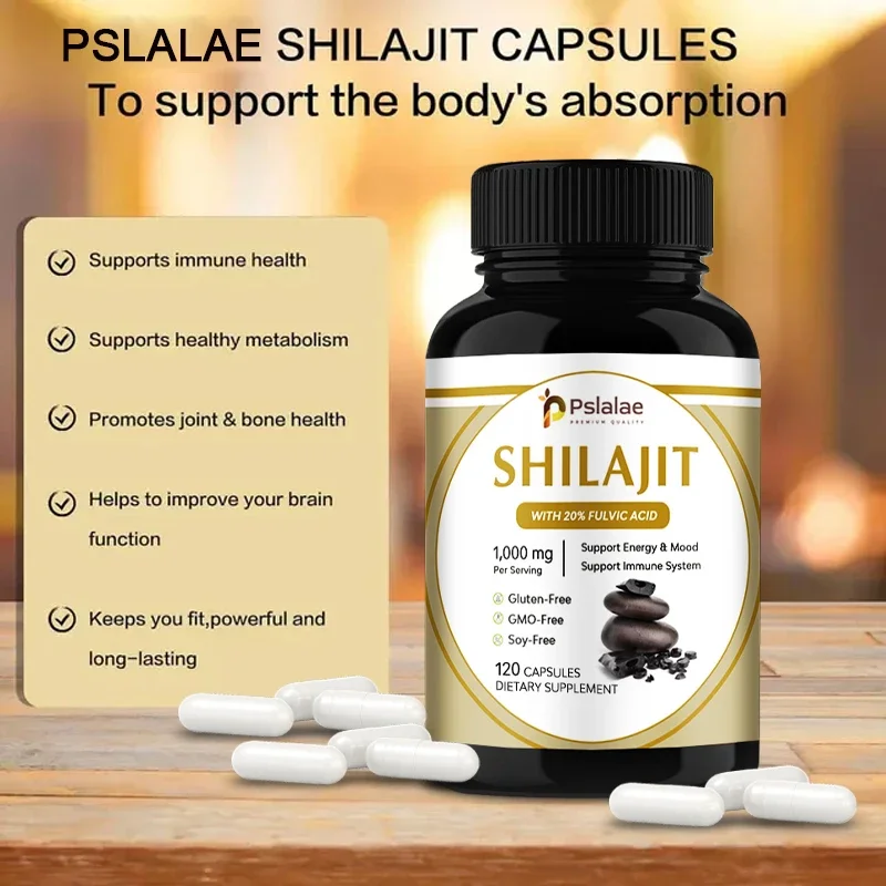 Shilajit 1000mg - Improves Male Athletic Performance, Strength and Memory