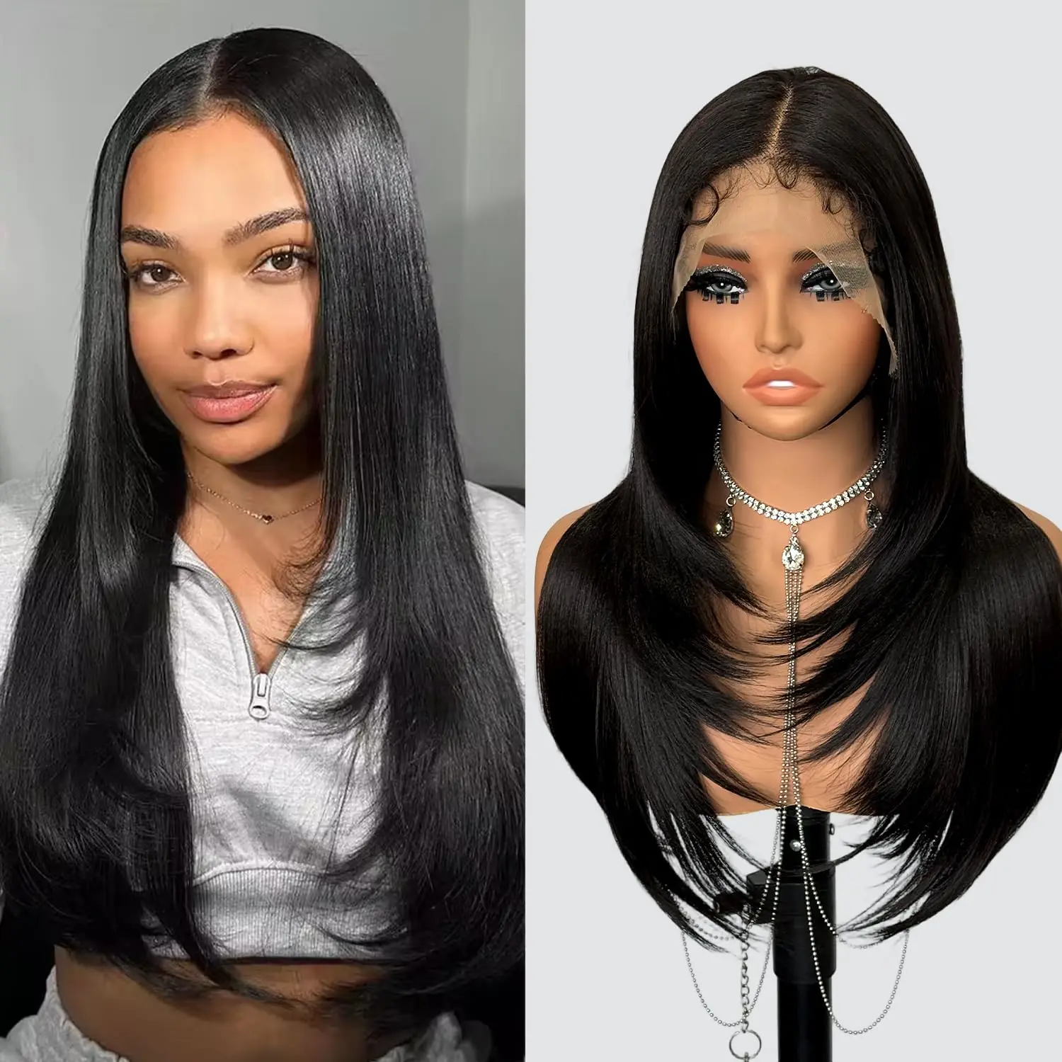 

30-40-дюймовые прямые парики с HD-кружевом 13x6 и прозрачным кружевом 13x4, предварительно выщипанные, из 100% натуральных человеческих волос, для чернокожих женщин