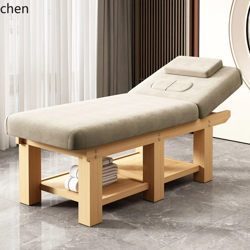 

HTT high-end beauty bed beauty salon special traditional Chinese medicine massage with chest hole beauty embroidery bed