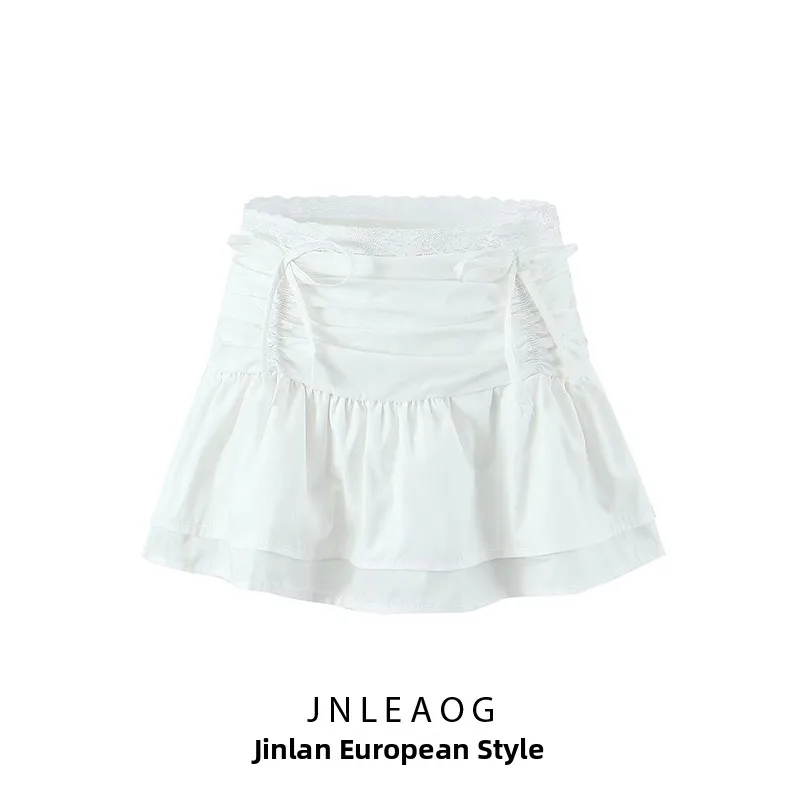 

Faionable Pure Color ort Юбка трапециевидной формы с высокой талией Французская антистатическая юбка из полиэфирного волокна для девочек