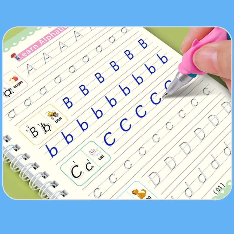 Reusable Handwriting Workbook Practice Copybook Early Learning Set for Kid