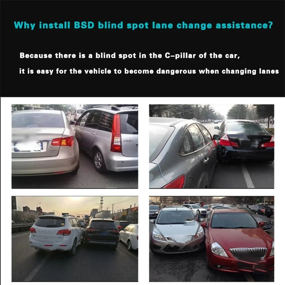 Universal Car Bsm Blind Spot Monitoring Lane Change Assistance Parallel System 24GHZ Microwave Radar Bsd-A91R