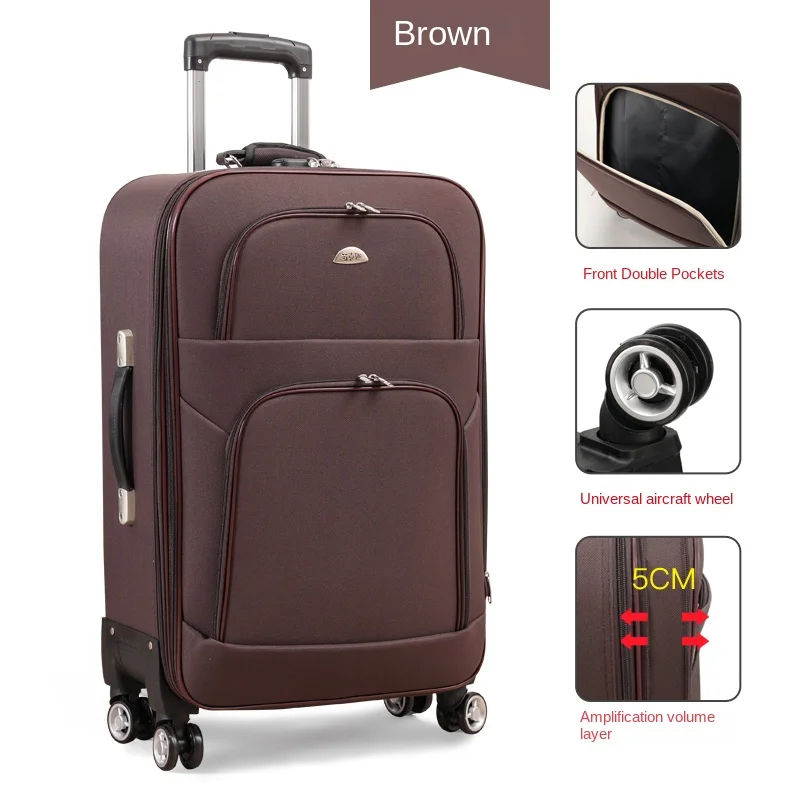 30Inch Large Capacity Luggage Male Oxford Cloth Trolley Case Strong 22/24/26 Inch Password suitcase 20 Inch Boarding Bag