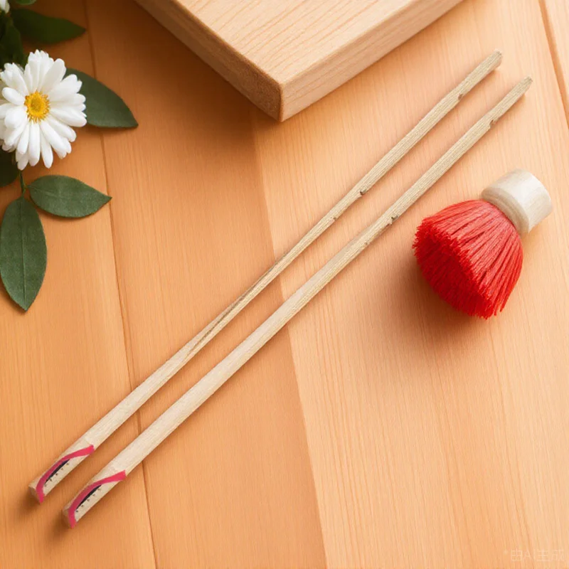 

2pcs Premium Ebony Head Yangqin Bamboo Sticks Hand-Polished Elastic Dulcimer Jean Bamboo For Musical Instrument Accessories