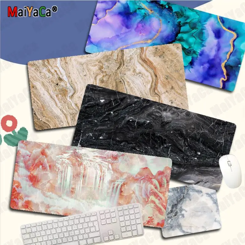 Stylish Marble Mousepad New Rubber Mouse Durable Desktop Mousepad Size for Game Keyboard Pad for Gamer