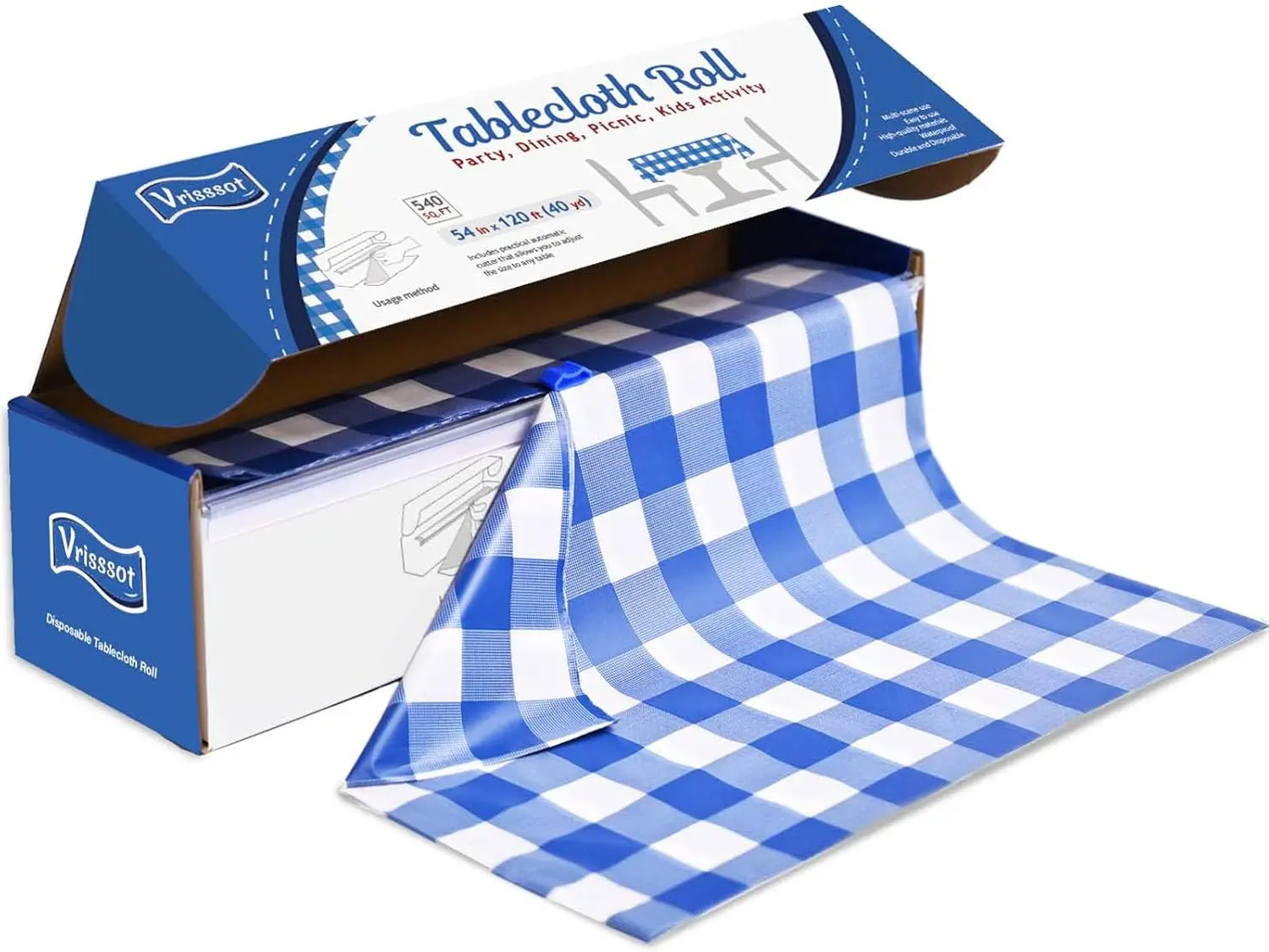 

Рулон одноразовой пластиковой скатерти: 54 дюйма x 120 футов, рулонные пластиковые покрытия для столов