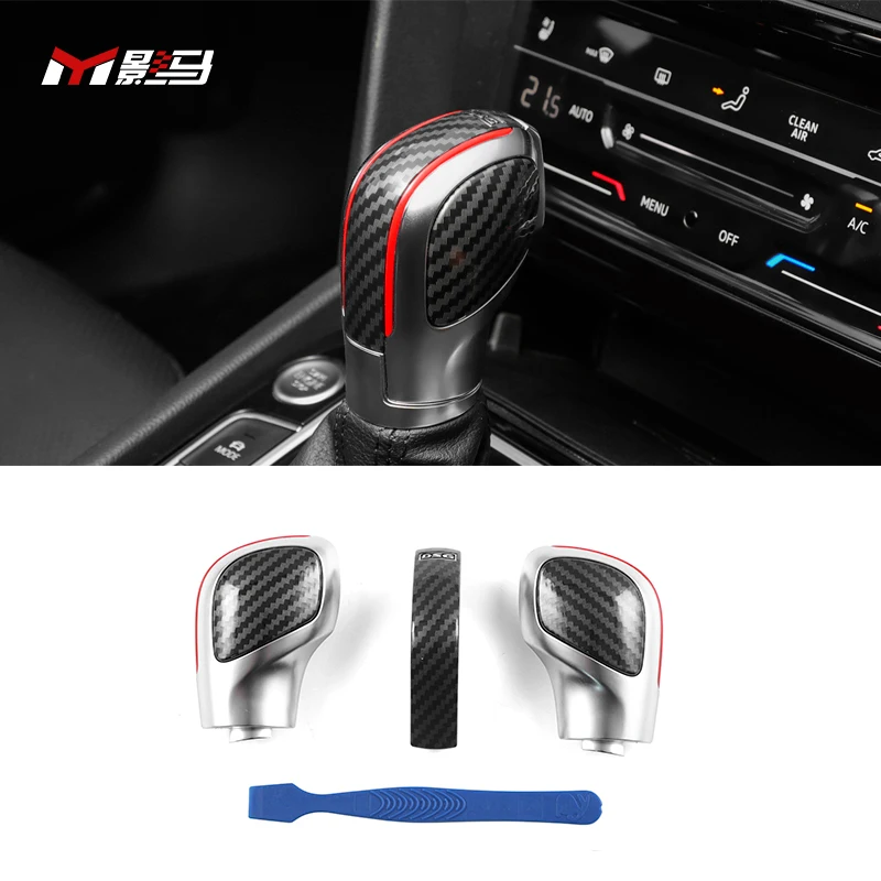 สําหรับ Volkswagen CC 2021-2023 เกียร์เกียร์ Handle HEAD SHIFT LEVER การปรับเปลี่ยนภายในหัวเกียร์แฮนด์บอลรถอุปกรณ์เสริม