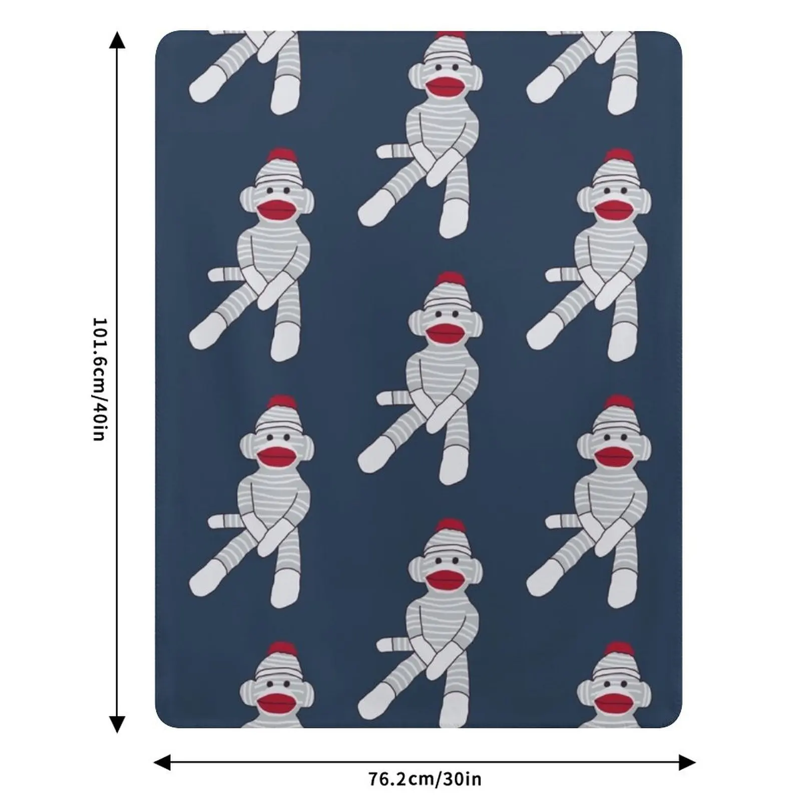March 7th Sock Monkey Day Throw Blanket Ultra Plush Cozy Blanket for Napping Sleeping view 6