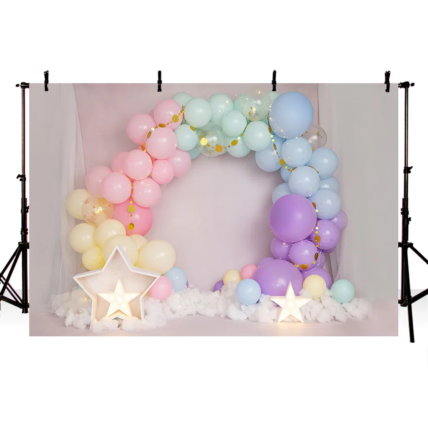 Birthday Photography Backdrops 1st Baby Shower Cake Smash Photo Background Children Newborn Portrait Party Decorations Props