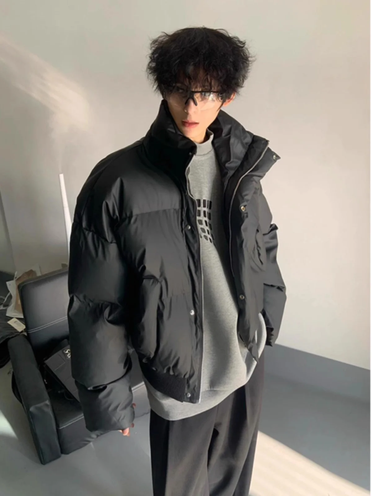 

Мужская зимняя куртка из искусственной кожи Bla ort, утепленная, теплая, в стиле «хлеб», с хлопковой подкладкой CleanFit, молодежная, модная, свободного кроя, с длинными рукавами