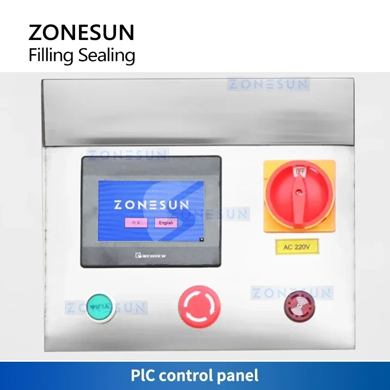 Zonesun ZS-AFS05 máquina de enchimento e selagem de tubo, pasta de dente, embalagem de tubo de plástico, enchimento de tubo cosmético, selador ultrassônico