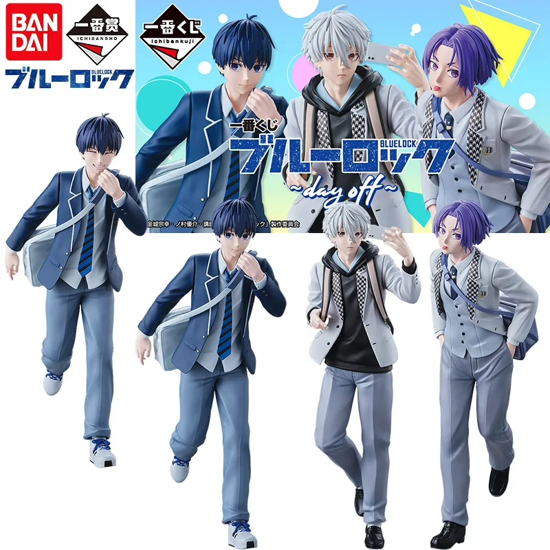 

Bandai натуральная Ichiban BLUE LOCK аниме фигурка Isagi Yoichi Nagi Seishiro Mikage Reo экшн-игрушки для детей подарок Коллекционная модель
