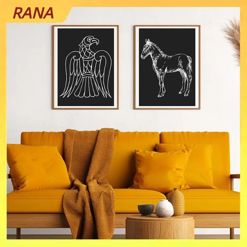 

RANA 50 Sheets Scratchart For Kids 4.9X7.3Inch Scratch Paper Art Set Scratch Art Painting With Art Tools DIY