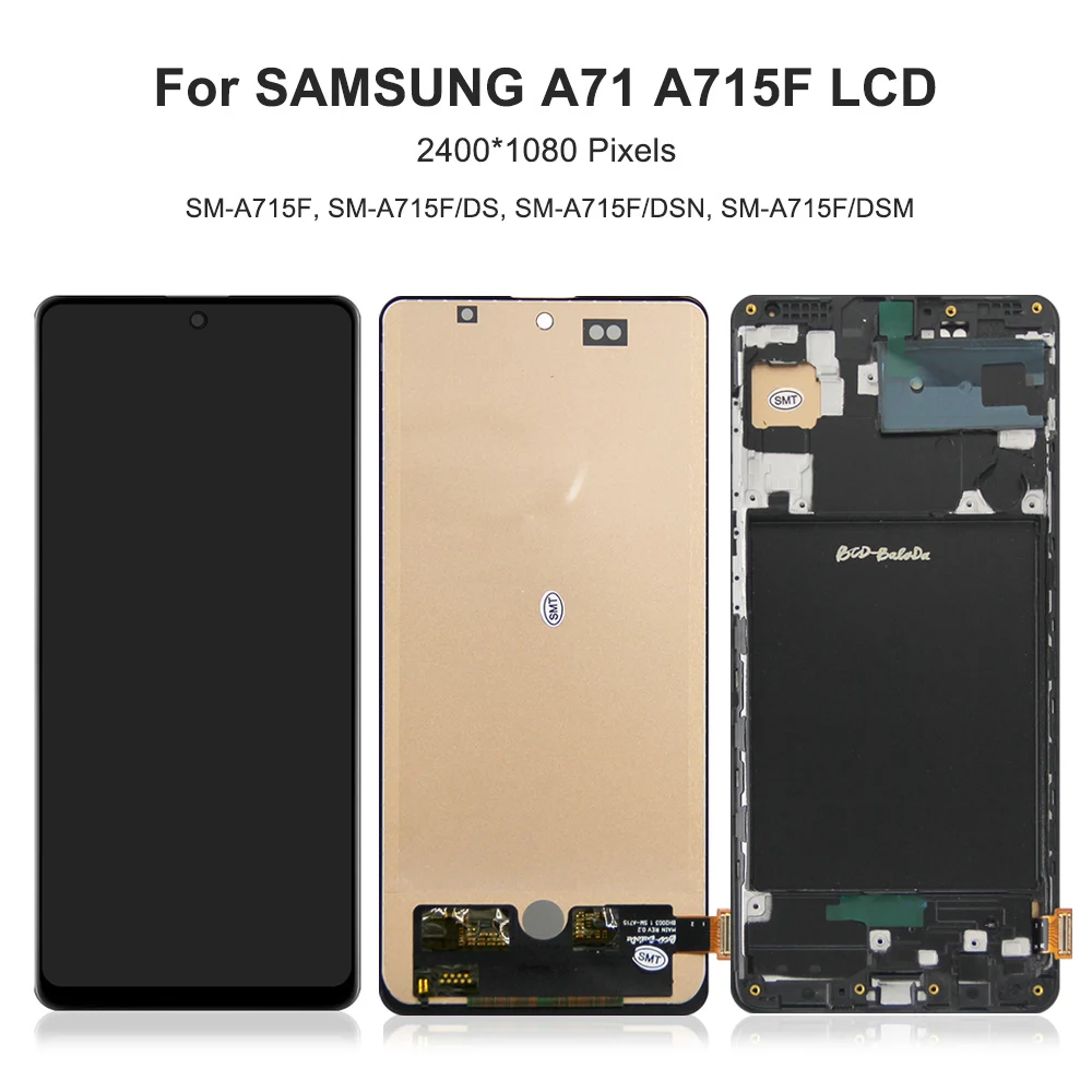 A71 สําหรับ Samsung ทดสอบ A71 A715F A715 A715W A715X จอแสดงผล LCD Touch Screen Digitizer Assembly เปลี่ยน