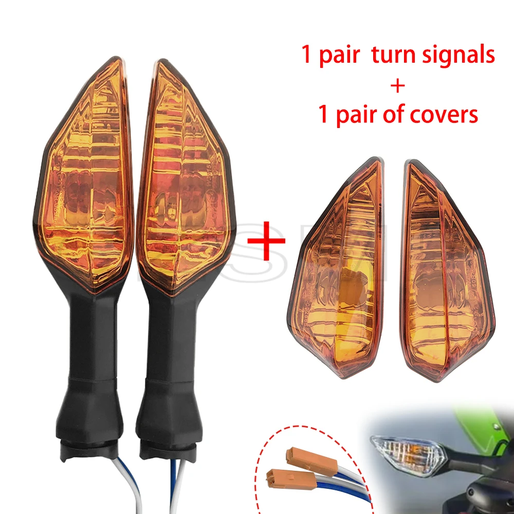 

Amber New Motorcycle Turn Signal Light Lens Blinker Lamp fit For KAWASAKI NINJA 400 650 125 250 300 1000 ZX6R Z125 Z250 Z300