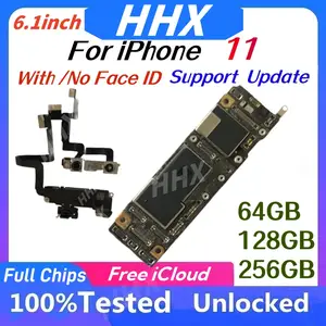 Bilashmart Fully Tested Motherboard iPhone 11 Main Logic Board Clean iCloud Unlocked Mainboard With Face ID Placa mae