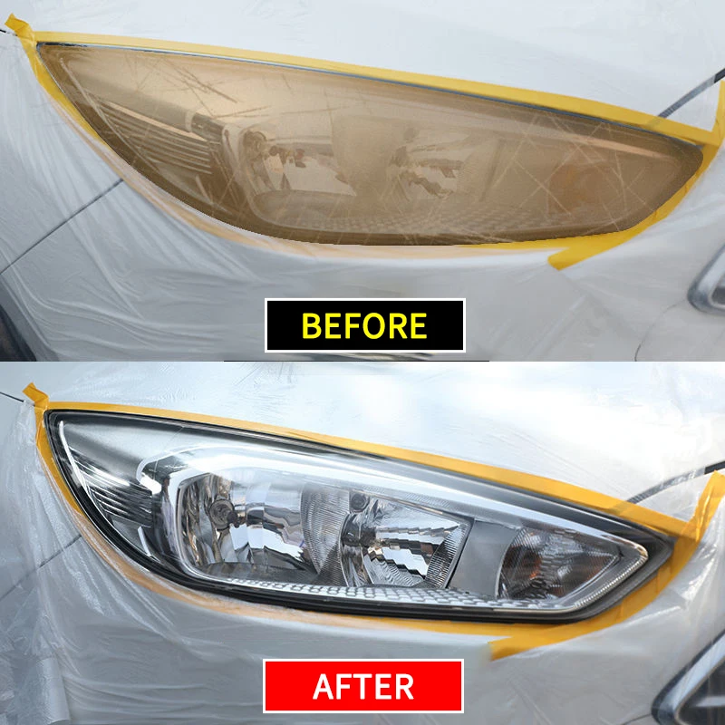 Car Headlight Restoration Kit Oxidative Yellowing Repair Liquid Polymer Refurbishment Lens Headlight Polishing 30ml