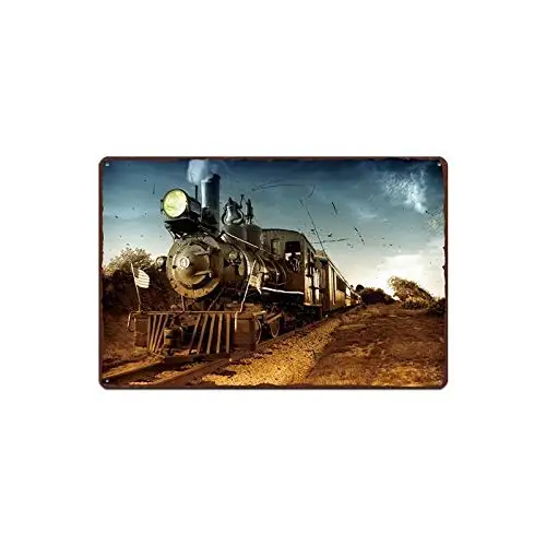 

Metal Sign Classic Locomotive Retro Vintage Metal Tin Sign Decor